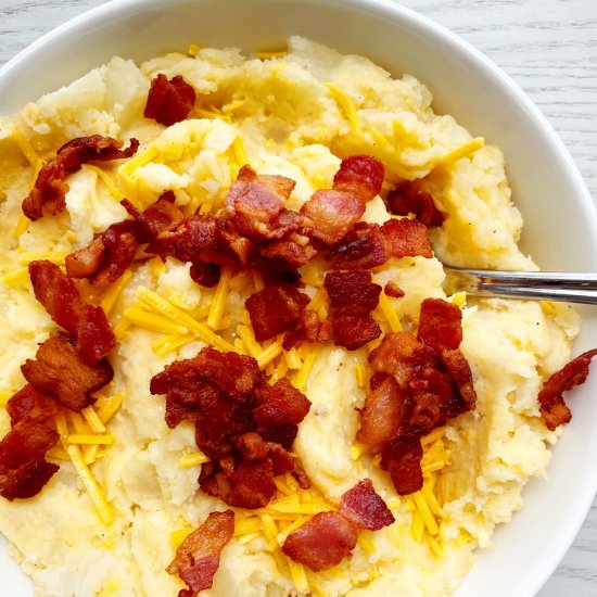 Bacon and Cheese Loaded Mashed