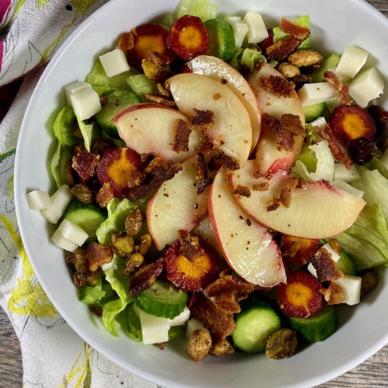 Peach Balsamic Vinegar Salad