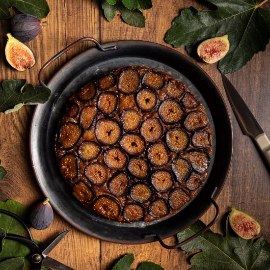 Fig and Caramel Upside Down Cake