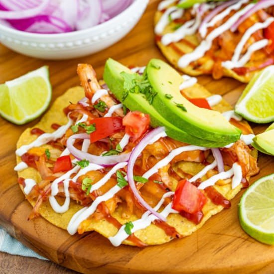 BBQ Chicken Tostadas