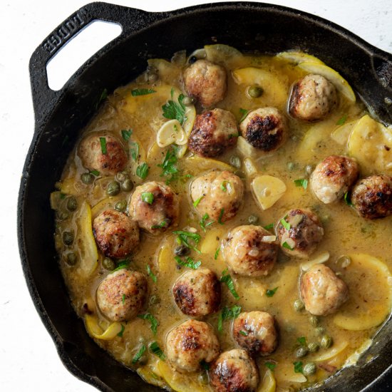 Chicken Piccata Meatballs