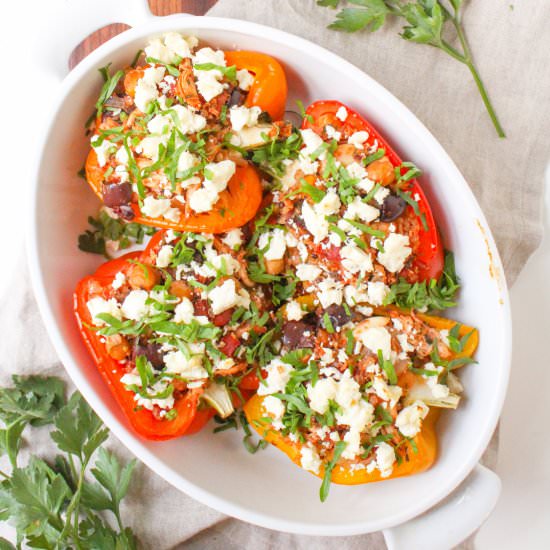 Chicken & Feta Stuffed Peppers