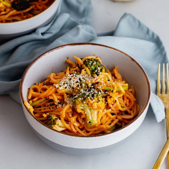 Spicy Noodles with Broccoli