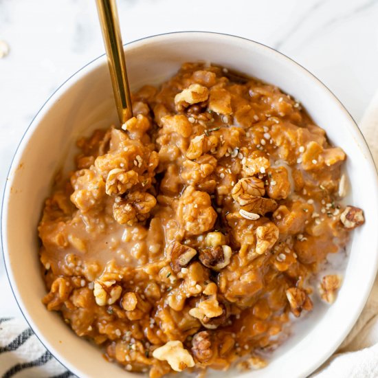 Vegan Pumpkin Pie Oatmeal