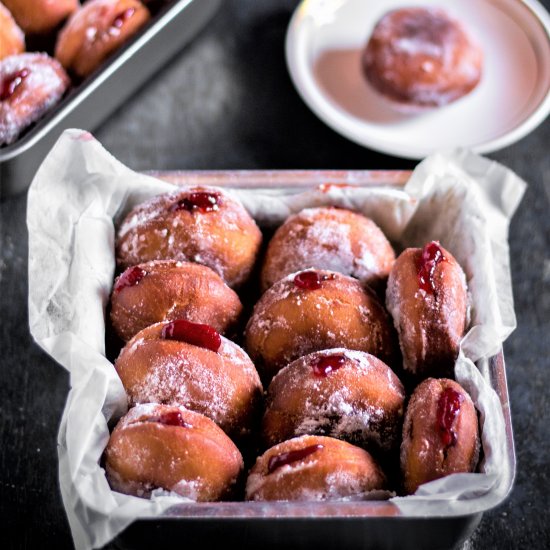 WHOLE WHEAT JAM DOUGHNUTS