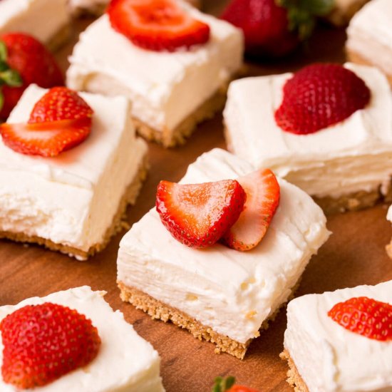 No Bake Cheesecake Bars