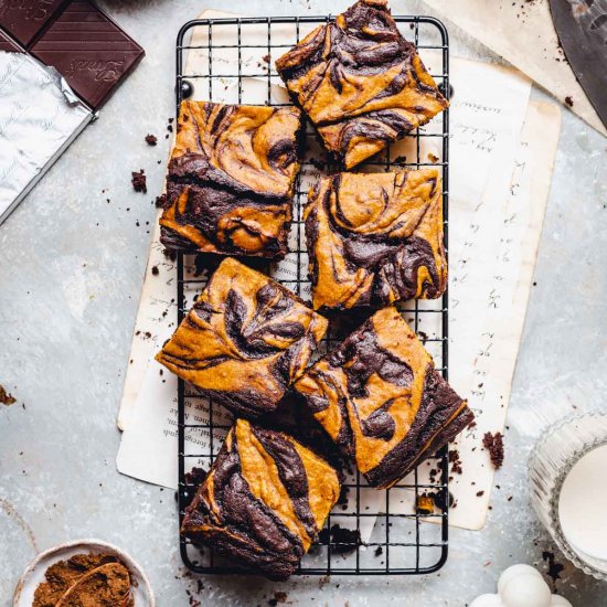 Vegan Chocolate Pumpkin Brownie