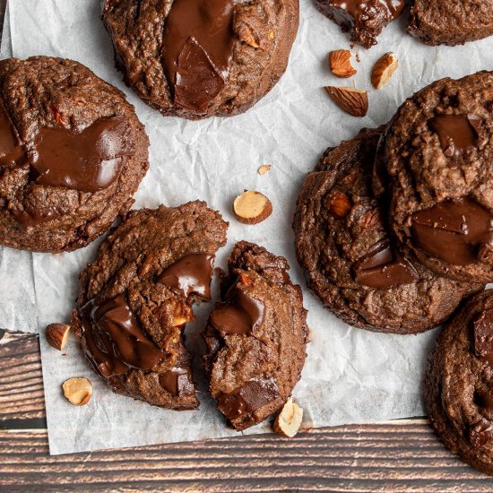 Mocha almond fudge cookies