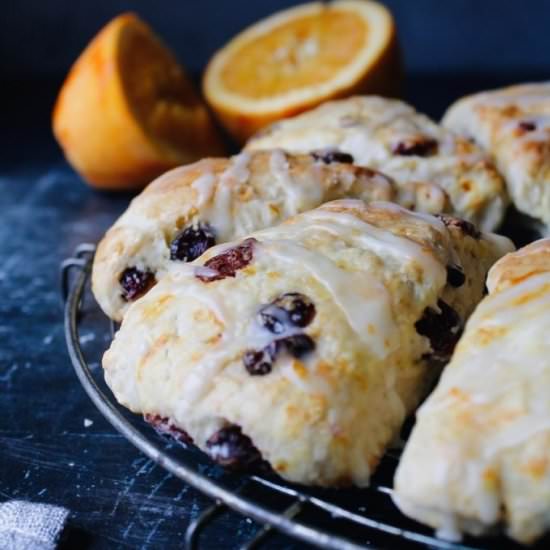 Cranberry Orange Sourdough Scones