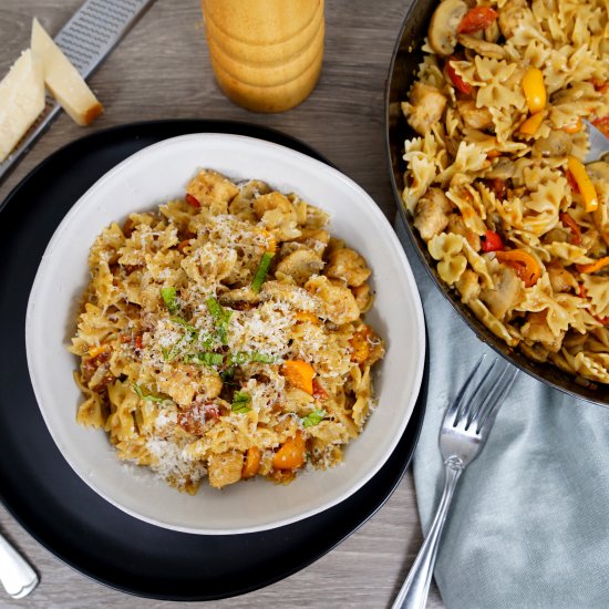 Chicken and Mini Bowtie Pasta Bowl