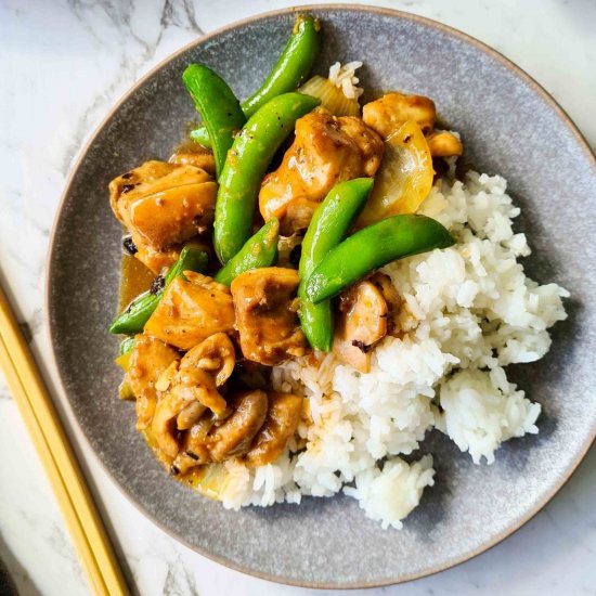 Chicken with black bean sauce