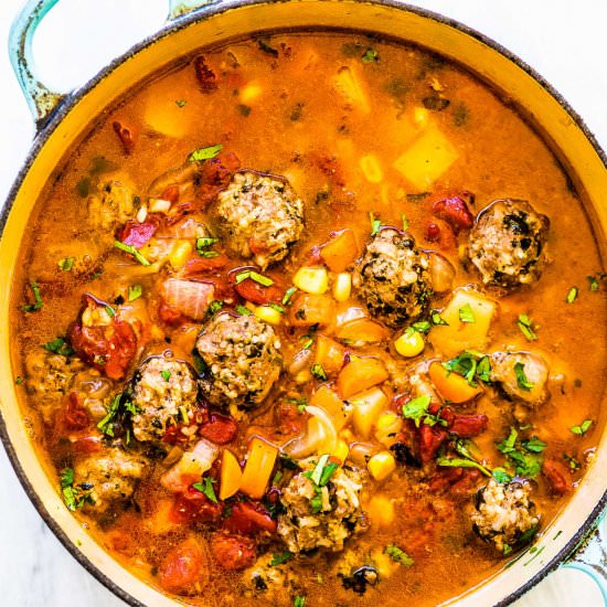 Mexican Meatball Soup