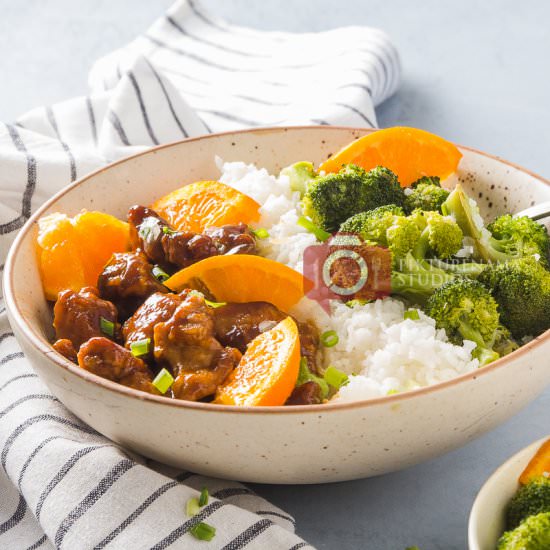 Orange Chicken Rice Bowl