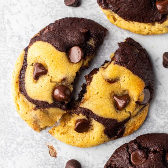 Marbled Chocolate Chip Cookies