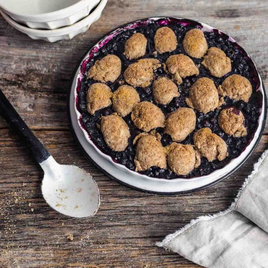 Healthy Vegan Blueberry Cobbler