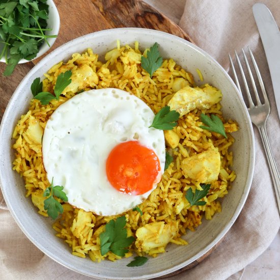 Spiced Haddock Rice (Kedgeree)