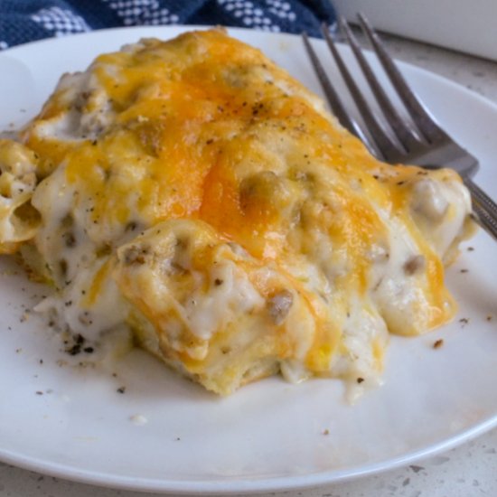 Biscuits and Gravy Casserole