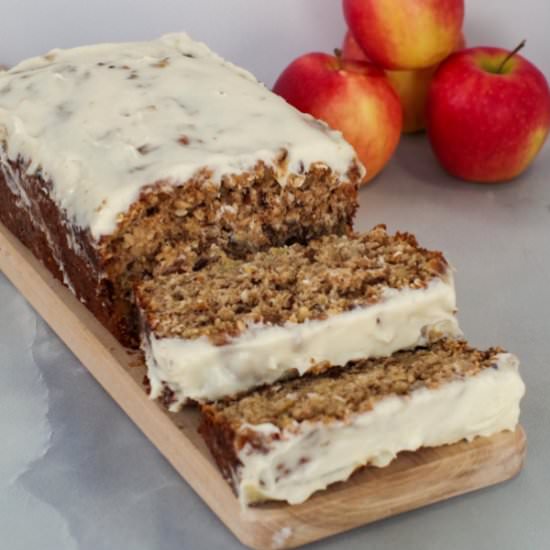 Apple Bread with brown butter glaze