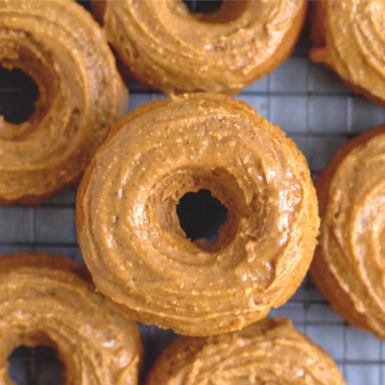 {Baked} Peanut Butter Donuts