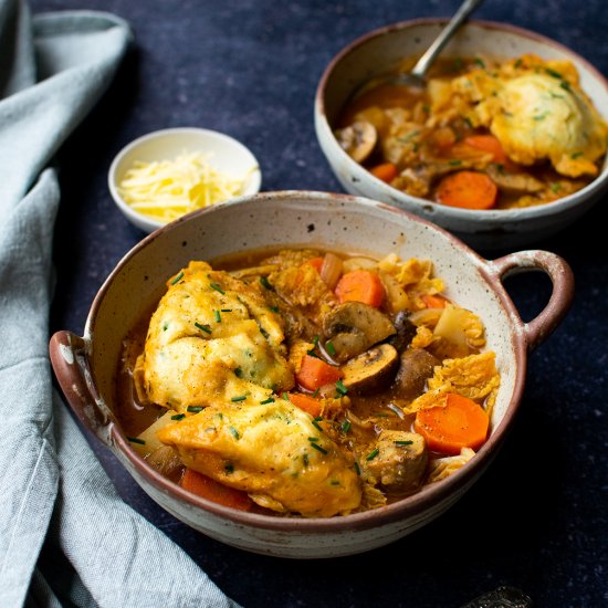 Vegan Stew and Dumplings