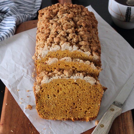 Gluten Free Pumpkin Loaf w/Streusel