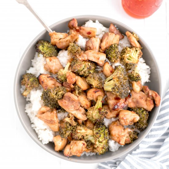 Sheet Pan Sweet Chili Chicken