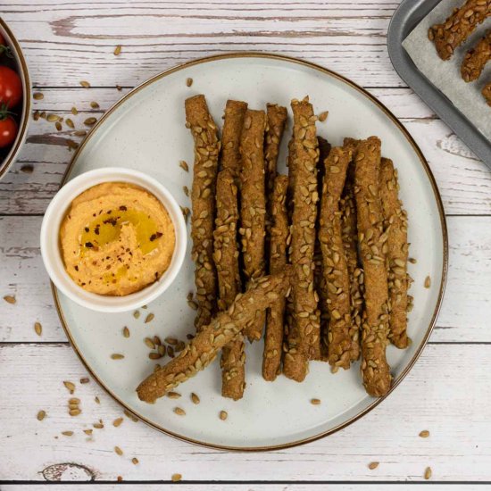 Breadsticks with Sunflower Seeds