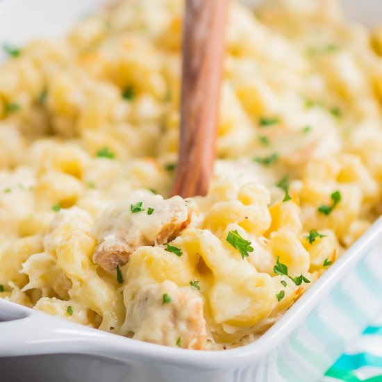 Chicken Alfredo Pasta Bake