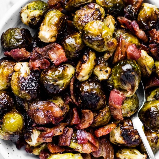 Roasted Brussels Sprouts with Bacon