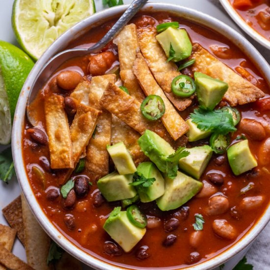 Vegetarian Tortilla Soup