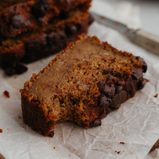 Healthy Pumpkin Banana Bread