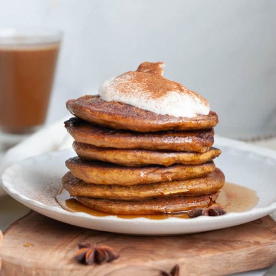 Pumpkin Oatmeal Pancakes