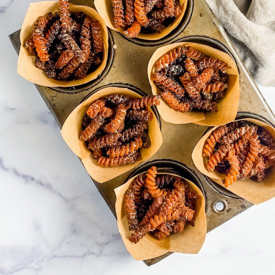 pumpkin spice pasta chips