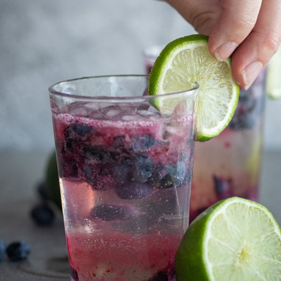 Blueberry Mojito Mocktail