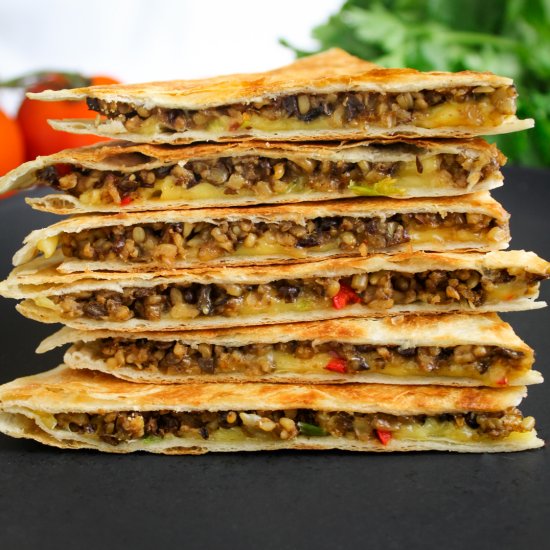 Vegan Haggis Quesadilla