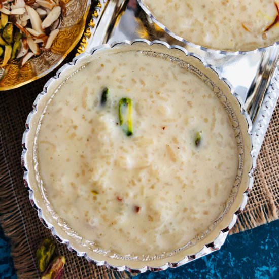 instant pot kheer (rice pudding)