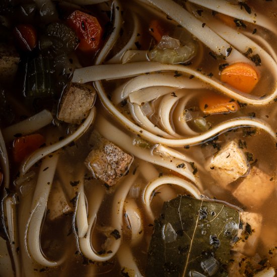 Vegan Chicken Noodle Soup