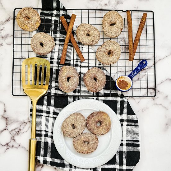 Air Fryer Cinnamon Sugar Doughnuts