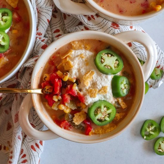 Slow Cooker Vegan Taco Soup