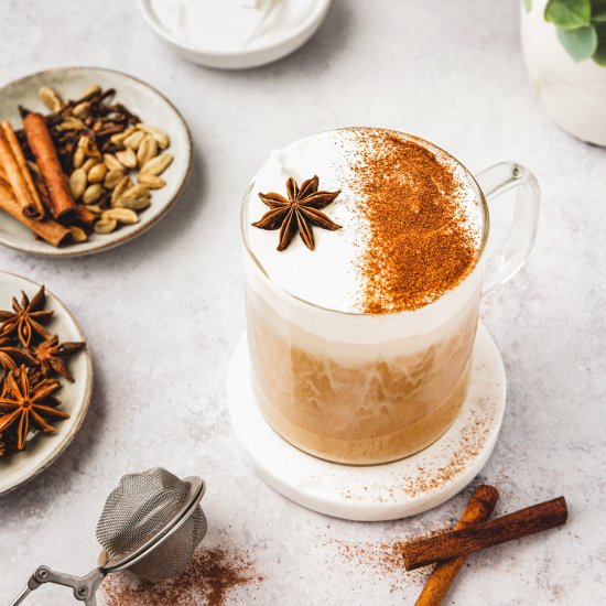 Homemade chai tea latte recipe