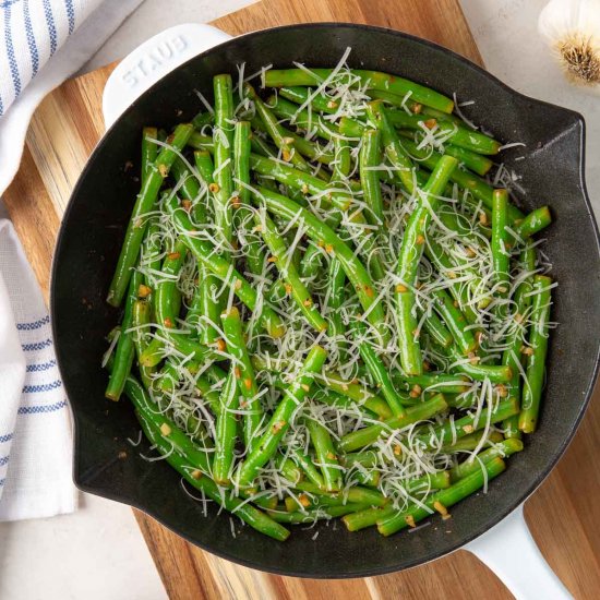 garlic parmesan green beans