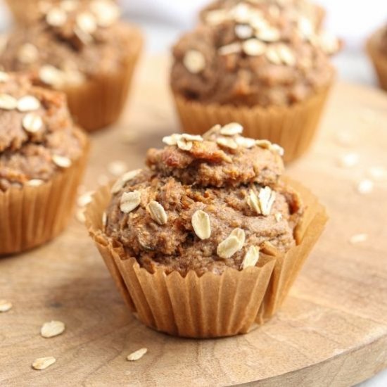 Banana Carrot Oat Muffins