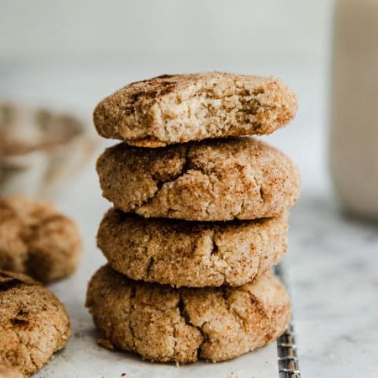 Vegan Pumpkin Snickerdoodle Cookies