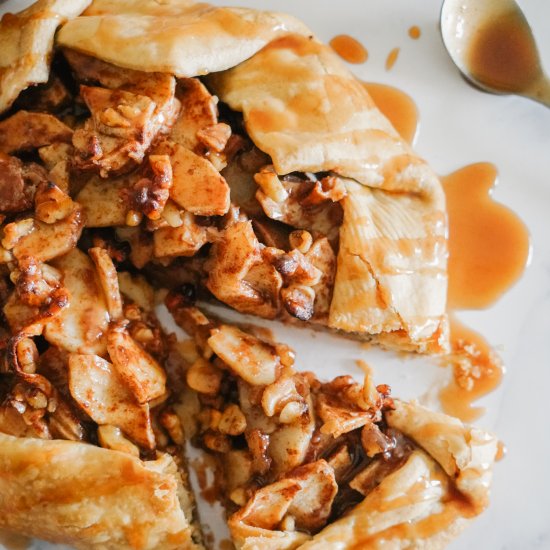 Apple Galette with Bourbon Caramel