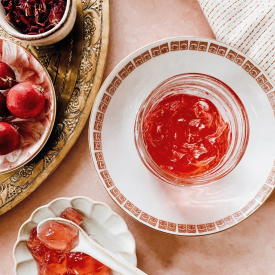 Foraged Crabapple and Rose Jelly