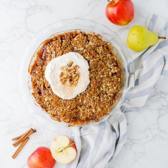 Apple Pear Crisp w/ Whipped Yogurt