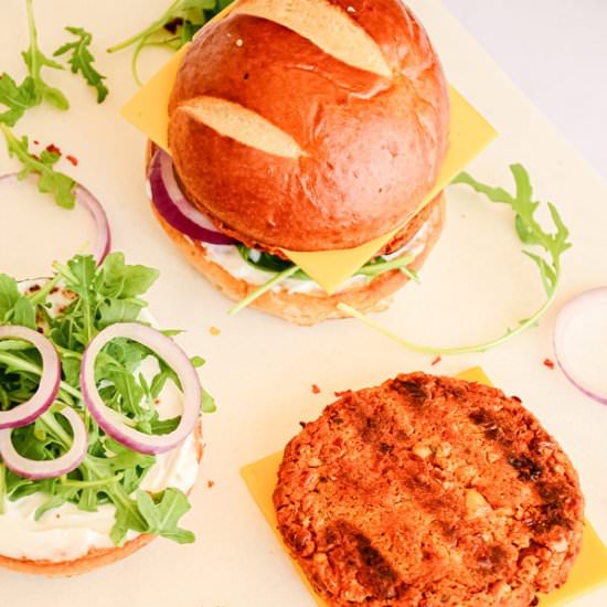 Spicy Bean Vegan Burger