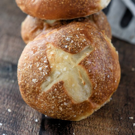 Sourdough Pretzel Rolls