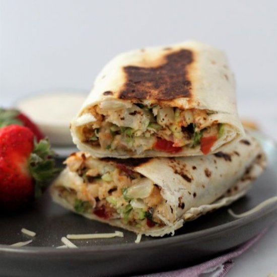 Shortcut Chicken Caesar Wraps