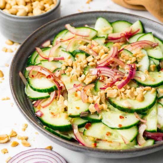 Keto cucumber salad